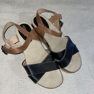 Josef Seibel Women’s Casual Sandal Sz 38 U.S. 7 M Black Leather Going Out Party